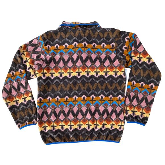 Patagonia Rare Synchilla Snap-T Fleece Jacket Geometric Aztec Anthos Pink Sz XS - Picture 10 of 16